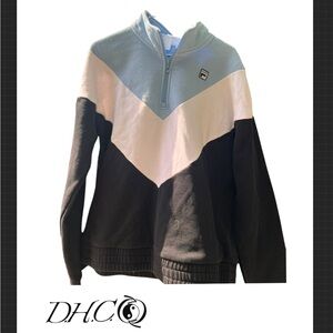 Fila Men's Tri-Color Zip-Up Sweater